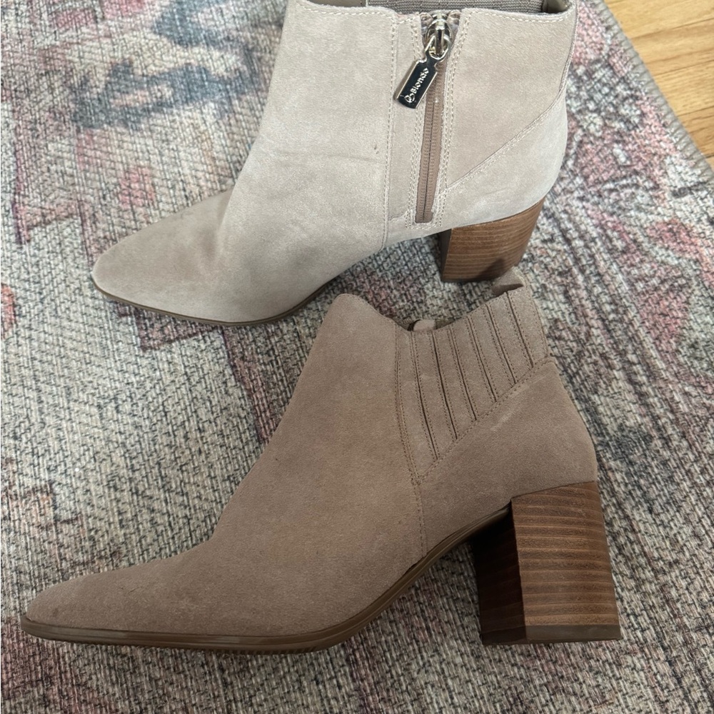 Blondo Taupe Ankle Booties